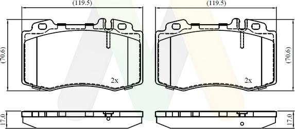 Motaquip LVXL1073 - Тормозные колодки, дисковые, комплект unicars.by