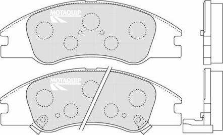 Motaquip LVXL1232 - Тормозные колодки, дисковые, комплект unicars.by