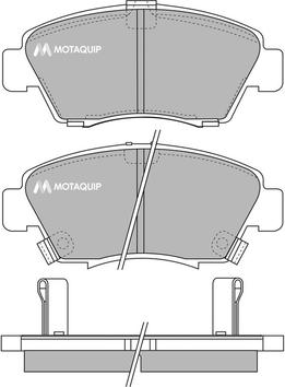 Motaquip LVXL752 - Тормозные колодки, дисковые, комплект unicars.by