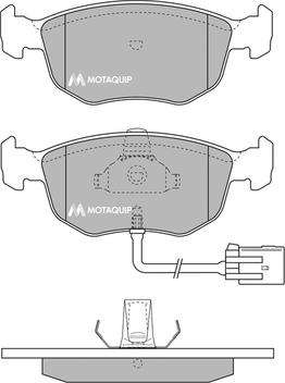 Motaquip LVXL782 - Тормозные колодки, дисковые, комплект unicars.by