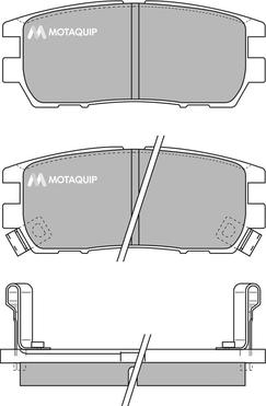 Motaquip LVXL722 - Тормозные колодки, дисковые, комплект unicars.by