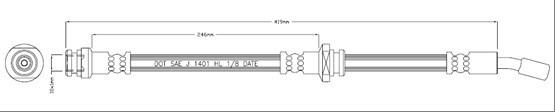 Motaquip VBH1033 - Тормозной шланг unicars.by