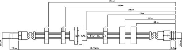 Motaquip VBH869 - Тормозной шланг unicars.by