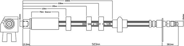 Motaquip VBH808 - Тормозной шланг unicars.by