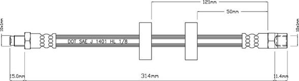 Motaquip VBH387 - Тормозной шланг unicars.by