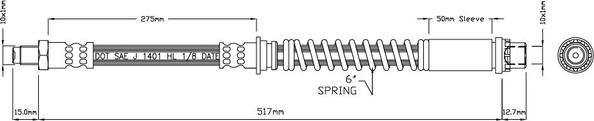 Motaquip VBJ570 - Тормозной шланг unicars.by