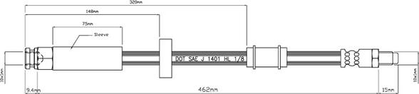 Motaquip VBJ204 - Тормозной шланг unicars.by