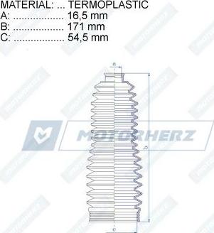 Motorherz RDZ0469MG - Пыльник, рулевое управление unicars.by