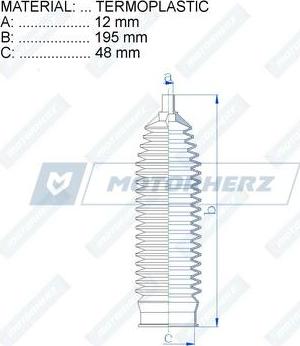 Motorherz RDZ0416MG - Пыльник, рулевое управление unicars.by