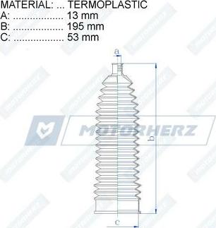 Motorherz RDZ0487MG - Пыльник, рулевое управление unicars.by