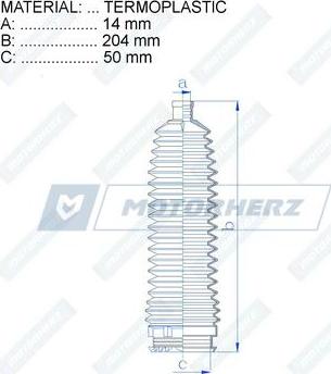 Motorherz RDZ0439MG - Пыльник, рулевое управление unicars.by