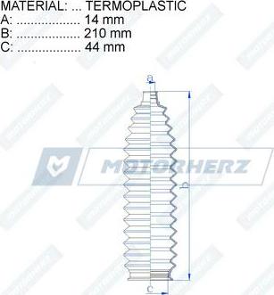 Motorherz RDZ0436MG - Пыльник, рулевое управление unicars.by