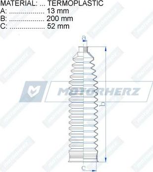 Motorherz RDZ0420MG - Пыльник, рулевое управление unicars.by