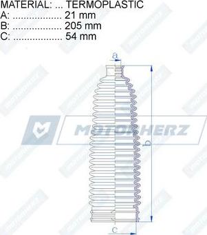 Motorherz RDZ0475MG - Пыльник, рулевое управление unicars.by