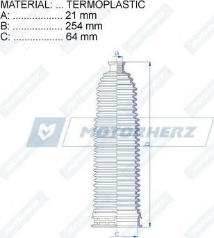 Motorherz RDZ0476MG - Пыльник, рулевое управление unicars.by