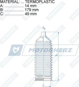 Motorherz RDZ0523MG - Пыльник, рулевое управление unicars.by