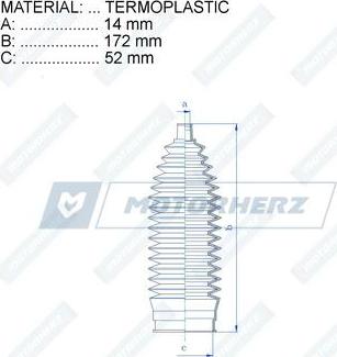 Motorherz RDZ0615MG - Пыльник, рулевое управление unicars.by