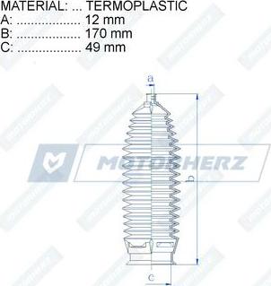 Motorherz RDZ0091MG - Пыльник, рулевое управление unicars.by