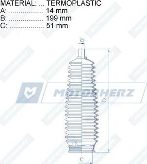 Motorherz RDZ0097MG - Пыльник, рулевое управление unicars.by