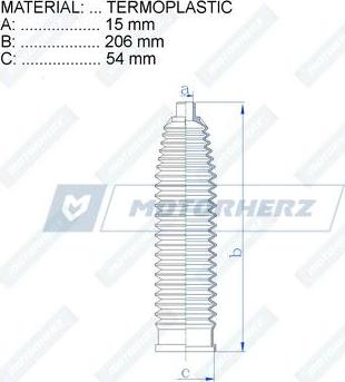 Motorherz RDZ0044MG - Пыльник, рулевое управление unicars.by