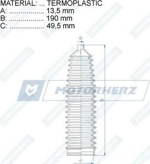 Motorherz RDZ0057MG - Пыльник, рулевое управление unicars.by