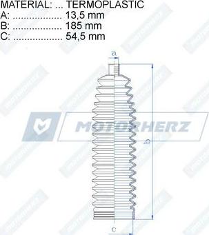 Motorherz RDZ0027MG - Пыльник, рулевое управление unicars.by