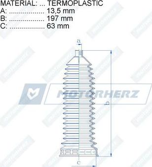 Motorherz RDZ0073MG - Пыльник, рулевое управление unicars.by