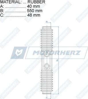 Motorherz RDZ0191MG - Пыльник, рулевое управление unicars.by