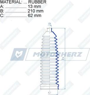 Motorherz RDZ0305MG - Пыльник, рулевое управление unicars.by