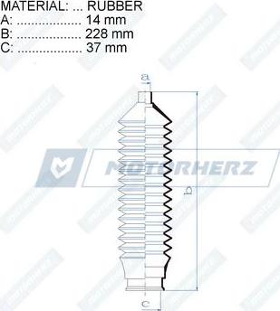 Motorherz RDZ0303MG - Пыльник, рулевое управление unicars.by