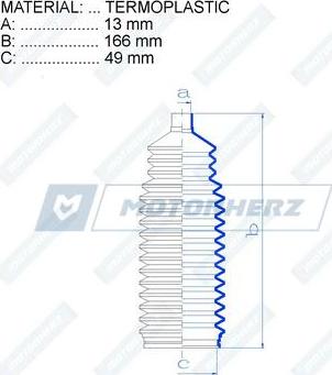 Motorherz RDZ0389MG - Пыльник, рулевое управление unicars.by