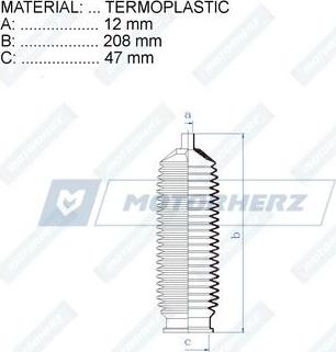 Motorherz RDZ0385MG - Пыльник, рулевое управление unicars.by