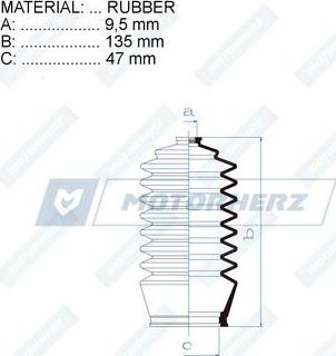 Motorherz RDZ0269MG - Пыльник, рулевое управление unicars.by