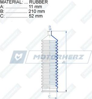 Motorherz RDZ0206MG - Пыльник, рулевое управление unicars.by