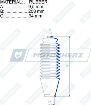 Motorherz RDZ0216MG - Пыльник, рулевое управление unicars.by