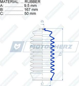 Motorherz RDZ0217MG - Пыльник, рулевое управление unicars.by