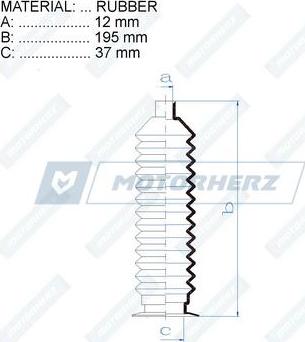 Motorherz RDZ0282MG - Пыльник, рулевое управление unicars.by