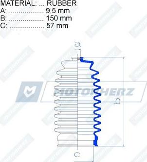 Motorherz RDZ0271MG - Пыльник, рулевое управление unicars.by