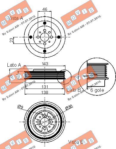 MOVIS AST9021 - Шкив коленчатого вала unicars.by