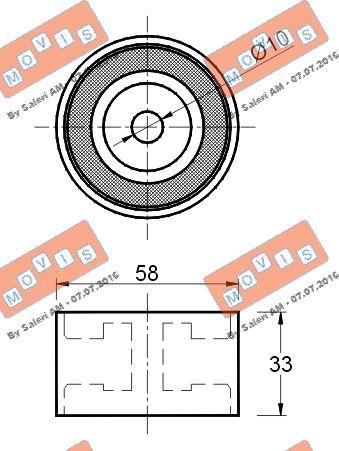 MOVIS AST2160 - Направляющий ролик, зубчатый ремень ГРМ unicars.by