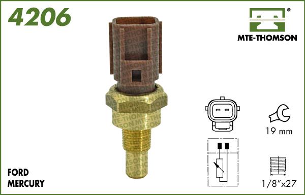 MTE-Thomson 4206 - Датчик, температура охлаждающей жидкости unicars.by