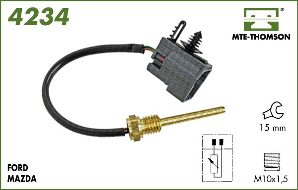 MTE-Thomson 4234 - Датчик, температура охлаждающей жидкости unicars.by