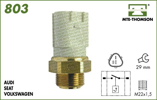 MTE-Thomson 803.95/90 - Термовыключатель, вентилятор радиатора / кондиционера unicars.by