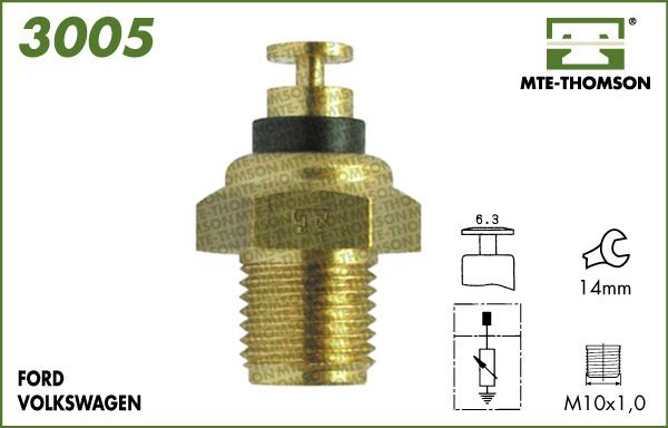 MTE-Thomson 3005 - Датчик, температура охлаждающей жидкости unicars.by