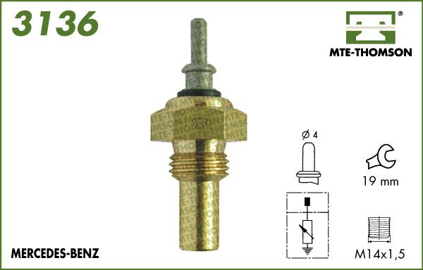 MTE-Thomson 3136 - Датчик, температура охлаждающей жидкости unicars.by