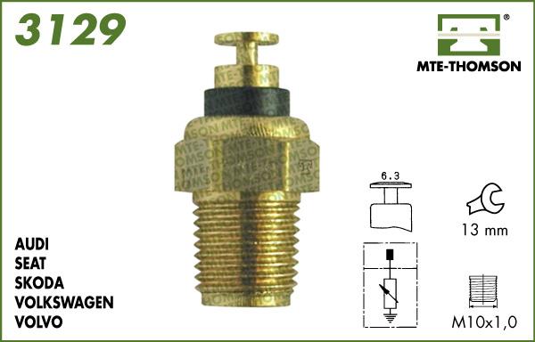 MTE-Thomson 3129 - Датчик, температура охлаждающей жидкости unicars.by