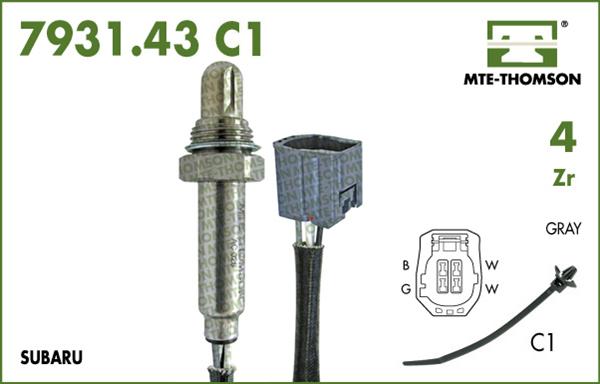 MTE-Thomson 7931.43.080C1 - Лямбда-зонд, датчик кислорода unicars.by