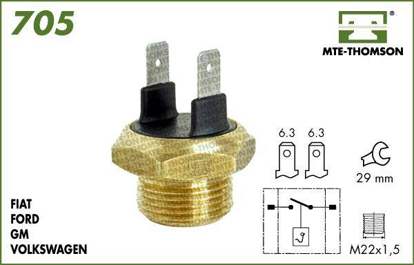 MTE-Thomson 705.92/87 - Термовыключатель, вентилятор радиатора / кондиционера unicars.by