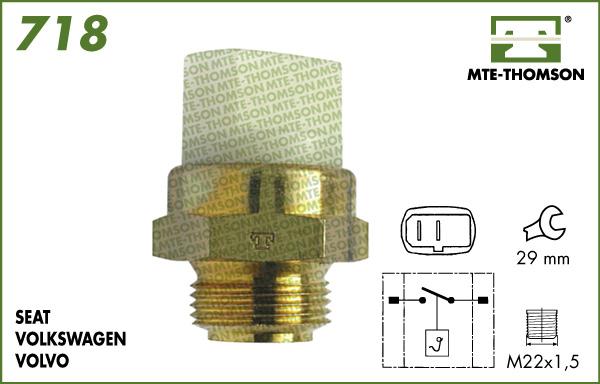 MTE-Thomson 718.95/90 - Термовыключатель, вентилятор радиатора / кондиционера unicars.by