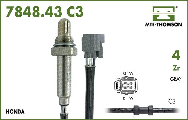 MTE-Thomson 7848.43.050C3 - Лямбда-зонд, датчик кислорода unicars.by